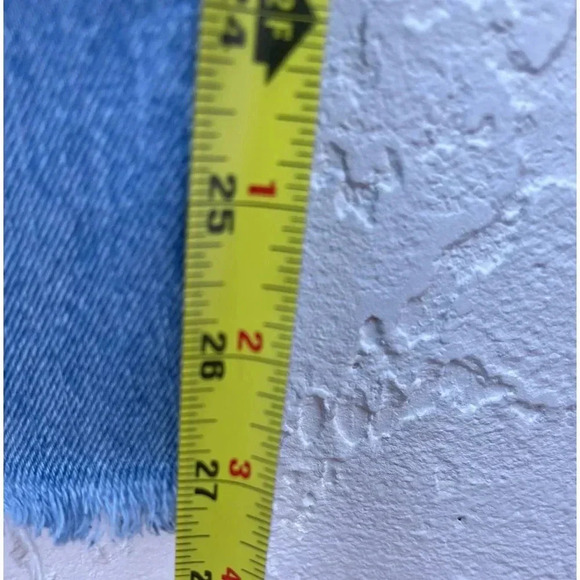 BDG Urban Outfitters Womens Wide Leg Distressed Fringe Denim Jeans Blue Sz 27 - Picture 10 of 14